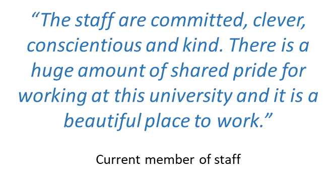 Quote from member of staff